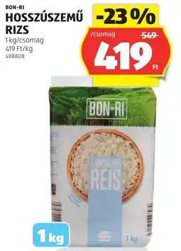 ALDI Bon-ri hosszúszemű rizs ajánlat