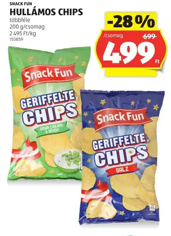 ALDI Snack Fun hullámós chips ajánlat