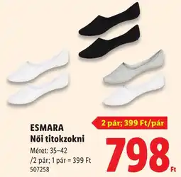 Lidl Esmara női titokzokni ajánlat