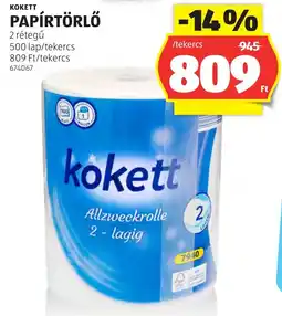 ALDI Kokett papírtörlő ajánlat