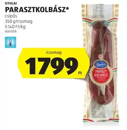 ALDI Gyulai parasztkolbász ajánlat