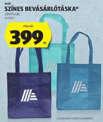 Aldi színes bevásárlótáska