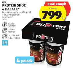 ALDI Zott protein shot ajánlat