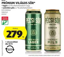 ALDI Pécsi sör ajánlat