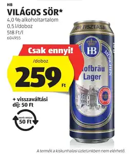 ALDI Hb vilagos sor ajánlat