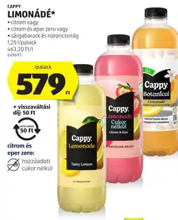 ALDI Cappy limonádé ajánlat