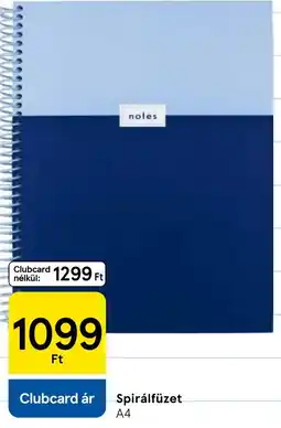 Tesco noles spirálfüzet ajánlat