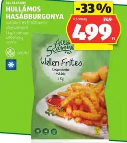 ALDI All Seasons hullámos hasábburgonya ajánlat