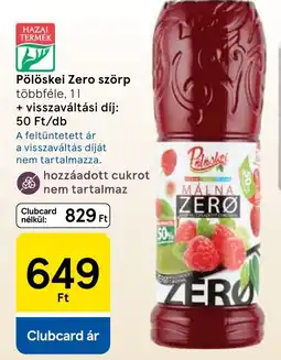 Tesco Pölöskei Zero szörp ajánlat