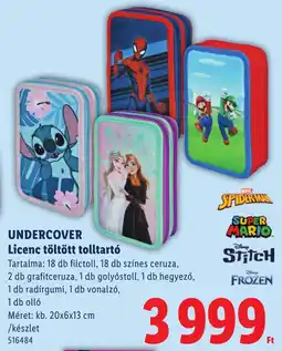 Lidl Undercover licenc töltött tolltartó ajánlat