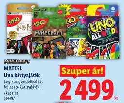 Lidl Mattel Uno kártyajáték ajánlat