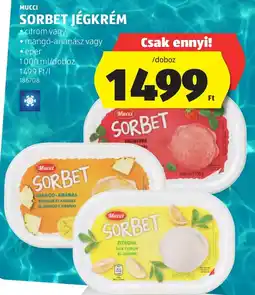 ALDI Mucci sorbet jégkrém ajánlat
