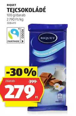 ALDI Riquet tejcsokoládé ajánlat