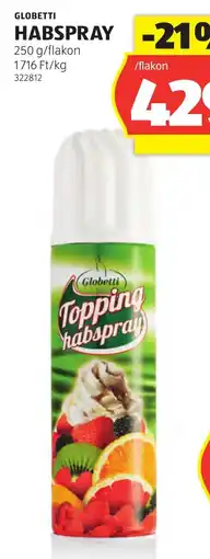 ALDI Globetti habspray ajánlat