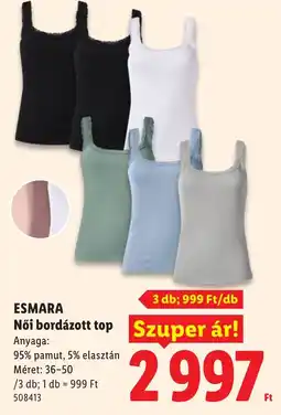 Lidl Esmara női bordázott top ajánlat