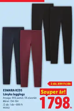 Lidl Esmara kids lányka leggings ajánlat