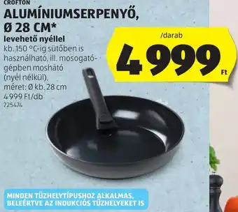 ALDI Crofton alumíniumserpenyő ajánlat