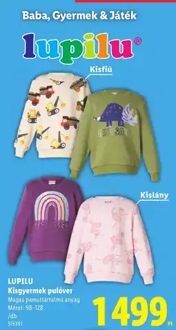 Lidl Lupilu kisgyermek pulóver ajánlat