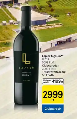 Tesco Lajver signum ajánlat