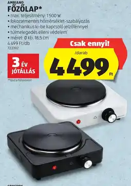 ALDI Ambiano főzőlap ajánlat