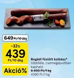 Tesco Bogádi füstölt kolbász ajánlat