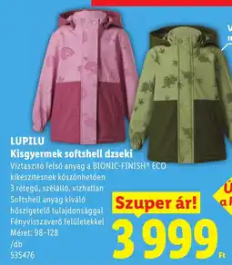 Lidl Lupilu kisgyermek softshell dzseki ajánlat