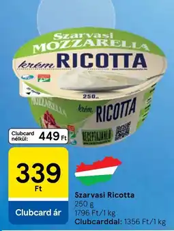 Tesco Szarvasi Ricotta ajánlat