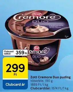Tesco Zott cremore duo ajánlat