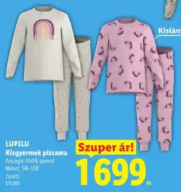 Lidl Lupilu kisgyermek pizsama ajánlat