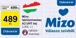 Tesco Mizo laktózmentes tej ajánlat