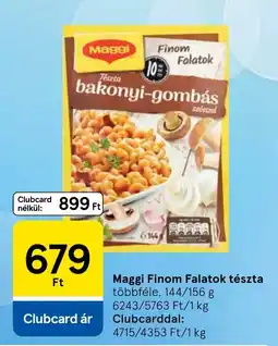 Tesco Maggi finom falatok tészta ajánlat