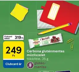 Tesco Cerbona gluténmentes müzliszelet ajánlat