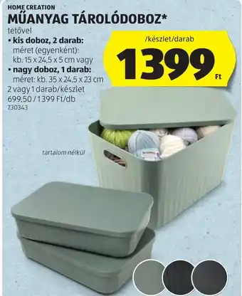 ALDI Home Creation műanyag tárolódoboz ajánlat
