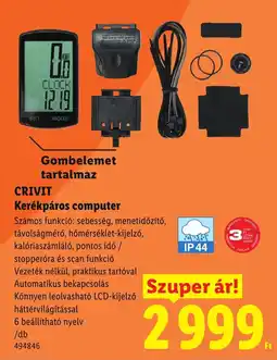 Lidl Crivit Kerékpáros computer ajánlat