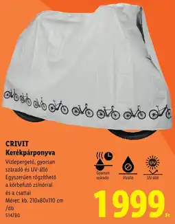 Lidl Crivit kerékpárponyva ajánlat