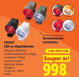 Lidl Crivit led-es világítókészlet ajánlat