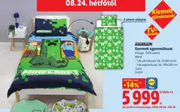 Lidl Minecraft gyermek ágyneműhuzat ajánlat