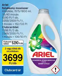 Tesco Ariel folyékony mosószer ajánlat
