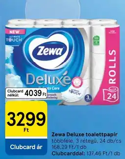 Tesco Zewa deluxe toalettpapír ajánlat