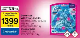 Tesco Domestos wc-frissítő blokk ajánlat
