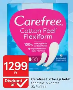 Tesco Carefree tisztasági betét ajánlat