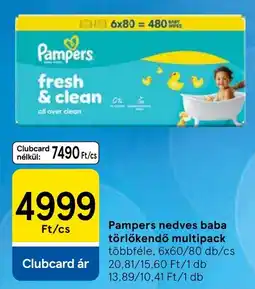 Tesco Pampers nedves baba törölkendő ajánlat