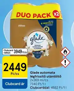 Tesco Glade automata légfrissítő utántöltő ajánlat