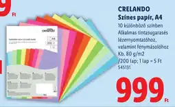 Lidl crelando színes papír ajánlat