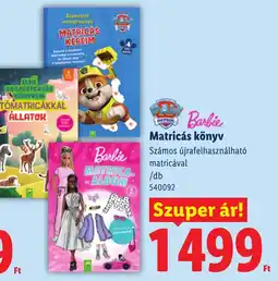 Lidl Barbie matricás könyv ajánlat