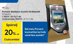 Tesco Prevent általános tisztító törlőkendő ajánlat