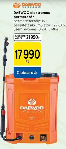 Tesco Daewoo elektromos permetező ajánlat