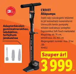 Lidl Crivit állópumpa ajánlat