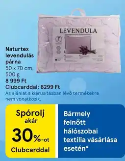 Tesco Naturtex levendulás párna ajánlat