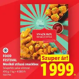 Lidl Food festival snackbox ajánlat